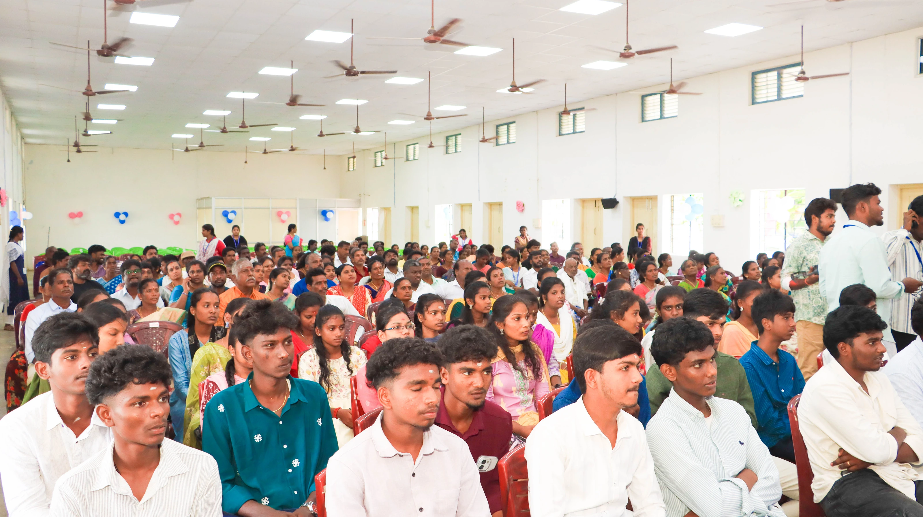 Students of the first B.Sc Nursing batch seated in the college hall